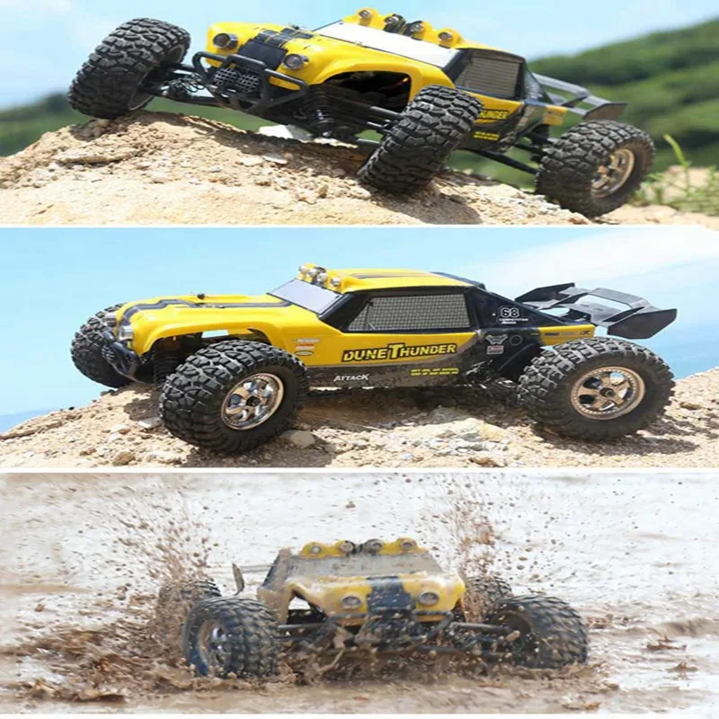 New HBX 12891 1/12 4WD 2.4G Waterproof Hydraulic Damper RC Desert Buggy Truck with LED Light RC Car Toys