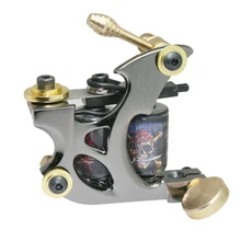 Профессиональная ручная татуировочная машина 10 катушек, чугунная литая рама, изготовленный на заказ татуировочный пистолет для Liner Shader HTM-6213-3C