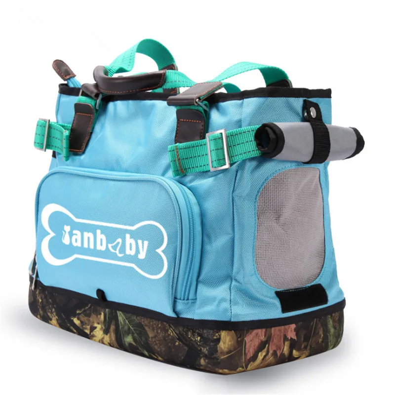 Переноска для собак для маленьких собак, кошек, модная повседневная портативная переноска для собак, сумка, дышащая, для путешествий, для домашних животных, дизайнерская сумка для щенков - Цвет: blue