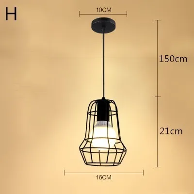Скандинавские подвесные светильники E27 держатель лампы металлические подвесные светильники плагин подвесные светильники новые выразительные декоративные огни дропшиппинг - Цвет корпуса: H