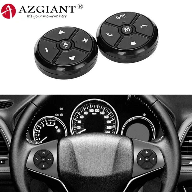 AZGIANT Малый беспроводной DVD gps навигации рулевого колеса автомобиля радио дистанционное управление Кнопка легко рассрочка автомо