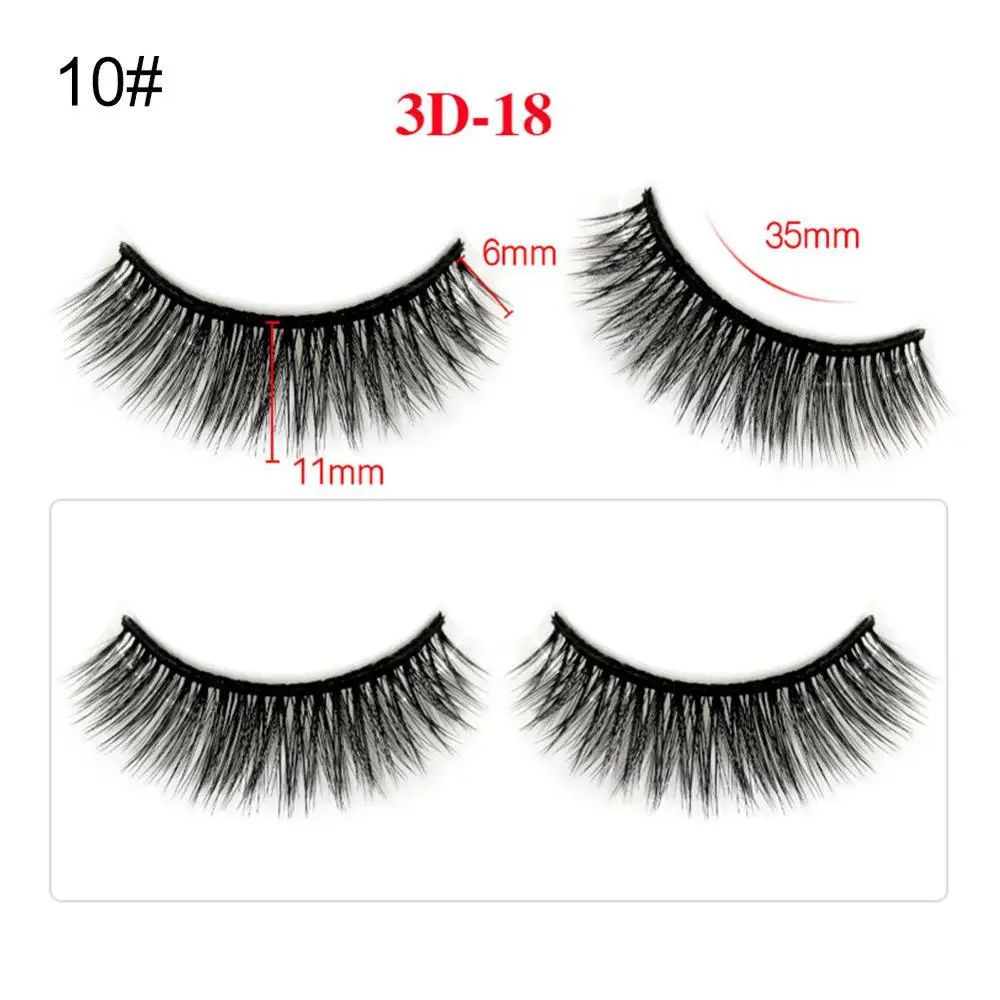 Style 10 3 пар/компл. 3D крест Толстые Накладные ресницы наращивание ресниц макияж супер натуральный длинный мнимый ресницы#288327 - Длина: Style 10
