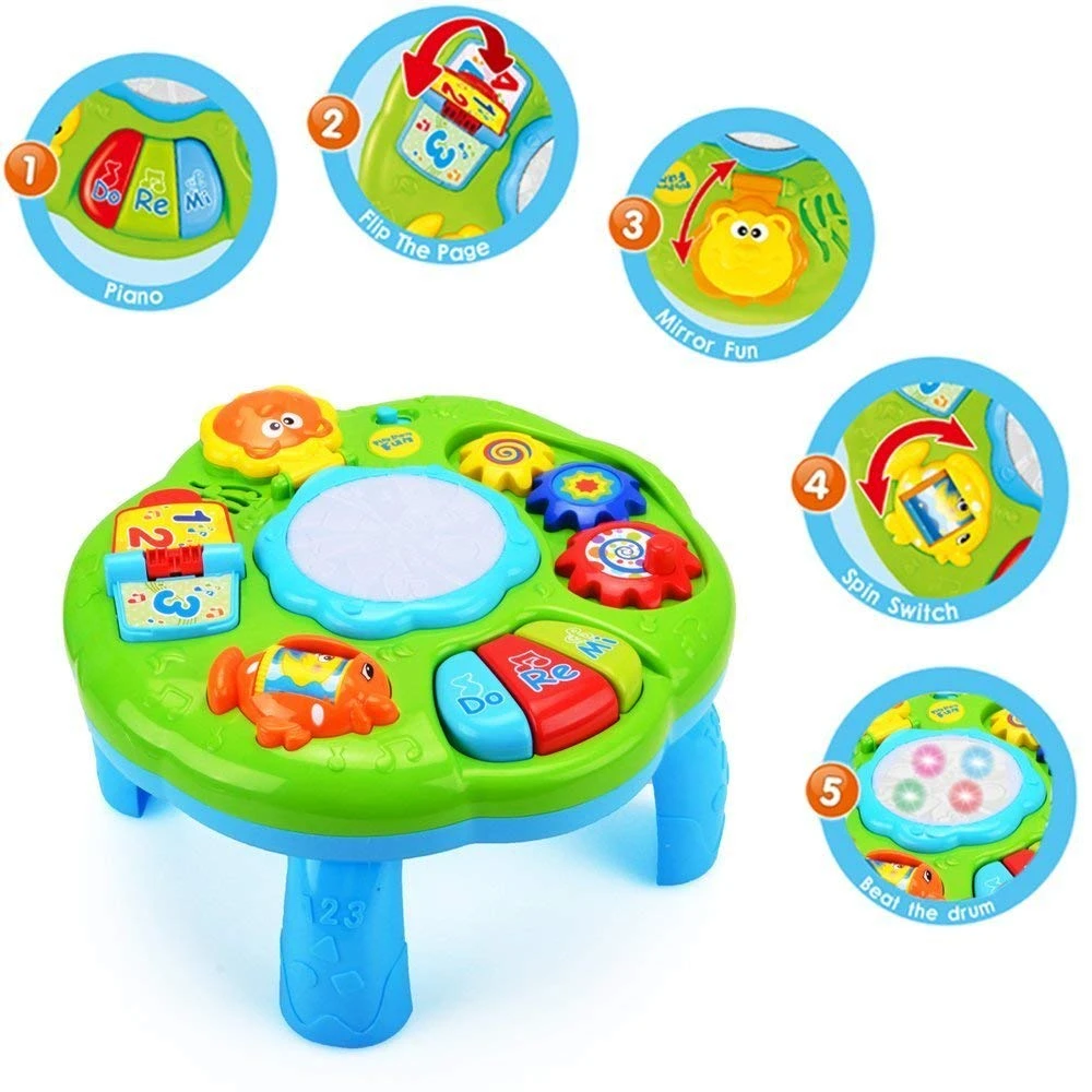 Bebe Musique Jouets D Apprentissage Multifonctionnel Table De Jeu Electronique Tambour Instrument De Musique Bebe Main Tambours Jouets Educatifs Aliexpress