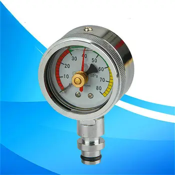

DN10 Shockproof Mine Pressure Gauge 0~60 MPa 0~80 MPa Dual Gauge Hands Stainless Steel