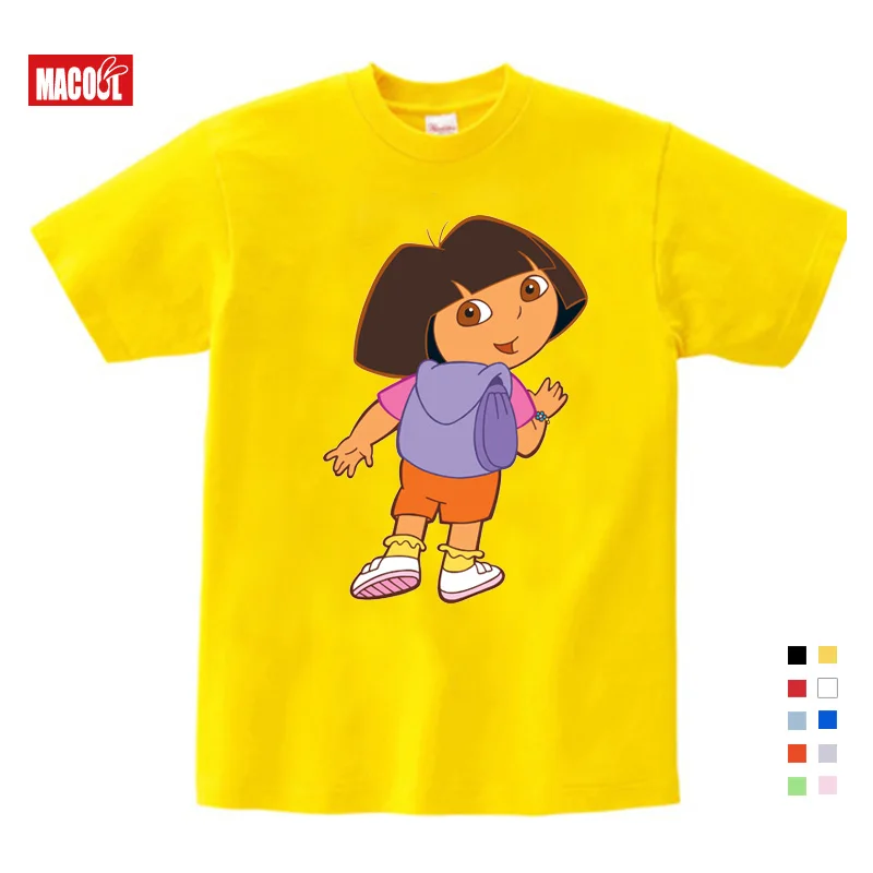 NEW Girls/Boys/Babys/Kids Pure Cotton Summer Clothes T Shirts Funny Top T Shirts Kids White Comfort Toddler Dora Explorer Tees NEW Girls/Boys/Babys/Kids Pure Cotton Summer Clothes T Shirts Funny Top T Shirts Kids White Comfort Toddler Dora Explorer Tees