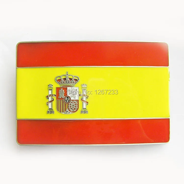 New Vintage Spain Espana Spanish Flag Belt Buckle Gurtelschnalle Boucle