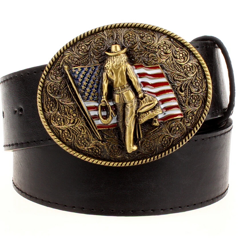 Дикая индивидуальность мужской ремень с металлической пряжкой цветные ковбойские ремни Американский ковбойский стиль трендовый ремень для мужчин подарок