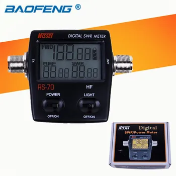 

Nova NISSEI SWR RS-70 Digital/Medidor De Energia Two-way Radio HF 1.6-60 MHz 200 W M Conector do tipo SWR Power Meter para Walki