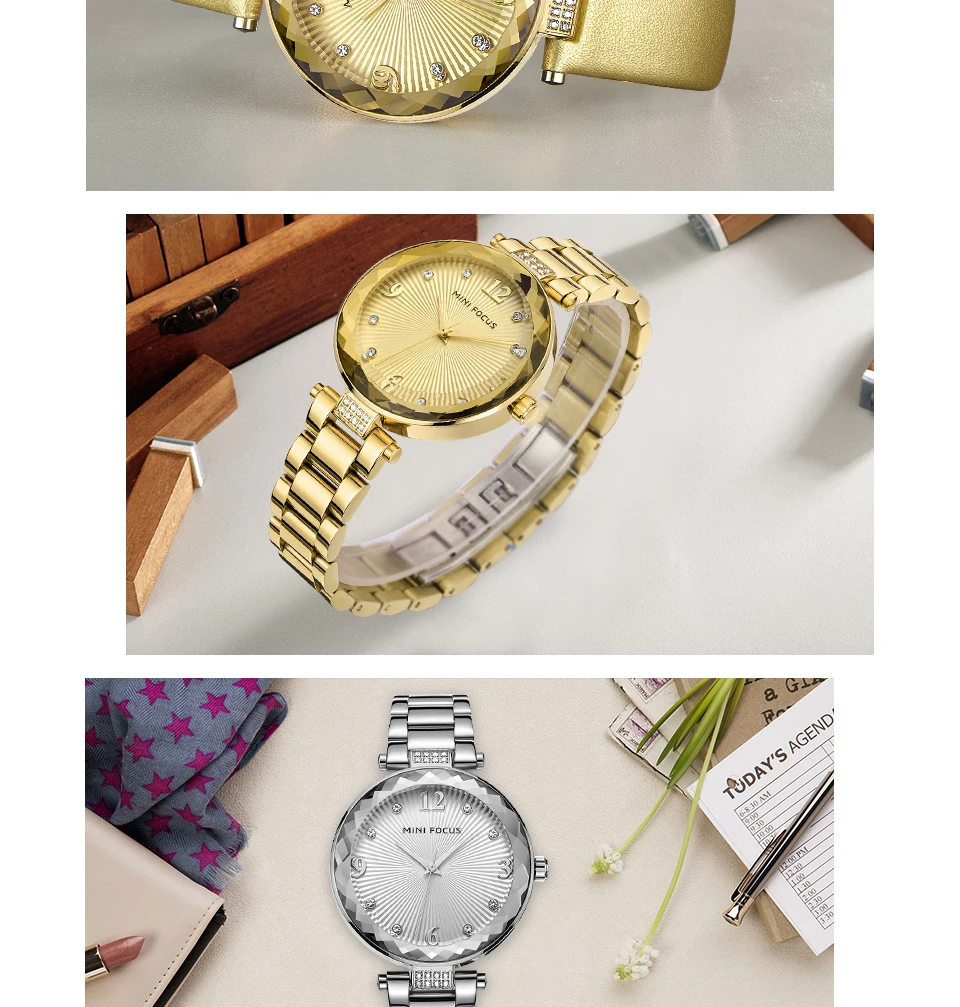 Мини фокус женские часы Топ бренд класса люкс Розовое Золото Кварцевые женские модные часы бриллиантовый браслет ювелирный Relogios Feminino