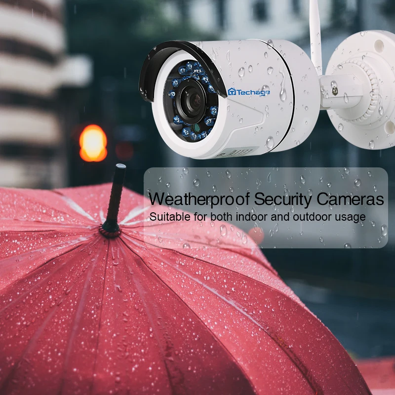 Techage 4CH 1080P Беспроводной NVR CCTV Системы аудио запись 2MP Водонепроницаемый открытый WI