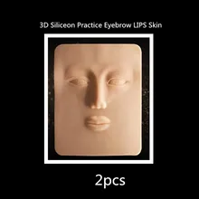 2 шт 3D лица практика кожи Перманентный Макияж Брови Губы лицо обучение силиконовая кожа