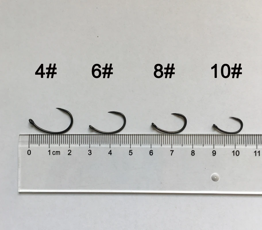 1000 x Barbless Wide Gape с изогнутая ручка и выключатель точки в различных цветах-тефлоновые с покрытием Карп крючки, рыболовные крючки, рыболовный крючок