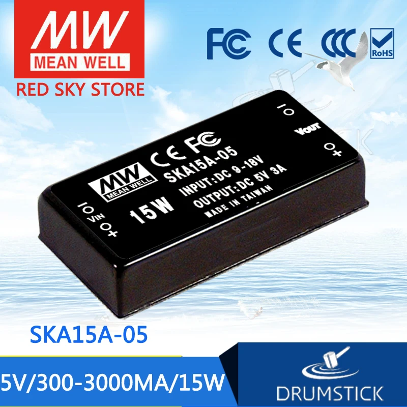 

MEAN WELL SKA15A-05 5V 3000mA meanwell SKA15 5V 15W DC-DC Regulated Single Output Converter