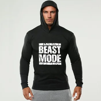 

Long Sleeve Running T-shirt Men Quick Dry Sport T-Shirt Men hooded Compression Men's Sportswear Black Sport Top