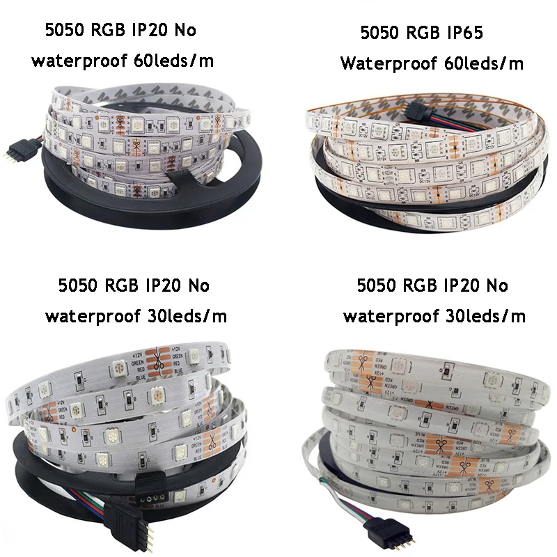 Светодиодная лента RGB 5050 не водонепроницаемая 5 м 10 набор Fita светодиодный