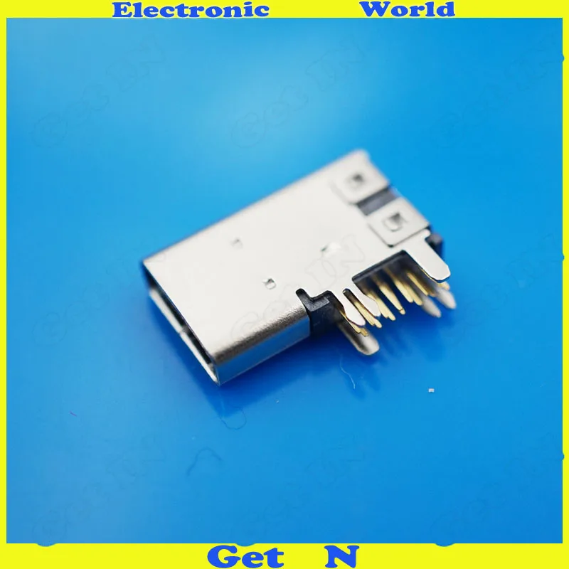 300 шт./лот удлиненный 16-контактный боковой разъем USB 3 1 Type-c гнездовой гнездо со