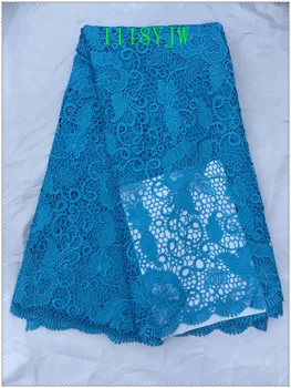 

2017 New Arrival High Quality skyblue color cord Lace fabrics /african Mesh cord Lace /guipure lace Fabrics for wedding