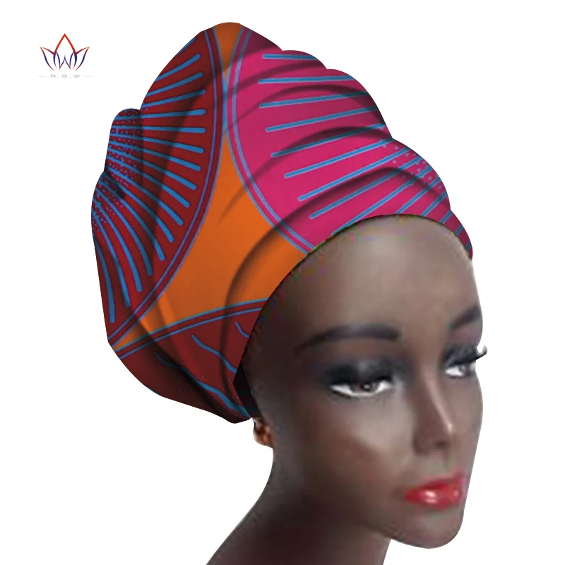 

Multi-color African Print Ankara Head wrap Tie Scarf High Quality Hair Accessories Gele Ipele African Bazin Rich Headwear SP043