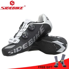 SIDEBIKE/Обувь для велоспорта; Мужская обувь для шоссейного велосипеда; дышащая Спортивная обувь из ТПУ с самоблокирующимся верхом; обувь для велоспорта; sapatilha ciclismo