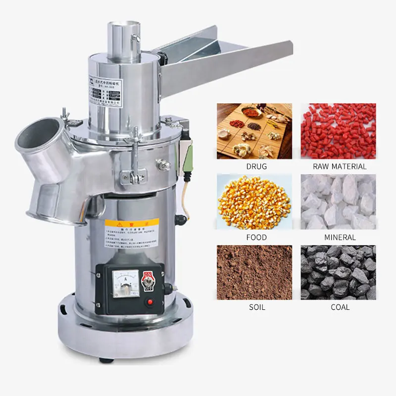 

HK-08B Automatic Hammer Mill Herb Grinder Pulverizing Machine 220V 2200W