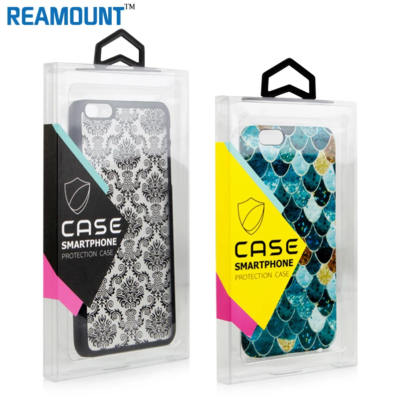 

100pcs Wholesale Colorful Transparent PVC Packaging DIY Custom Box for iphone X 8 8 plus Mobile Phone Case with Inner Tray