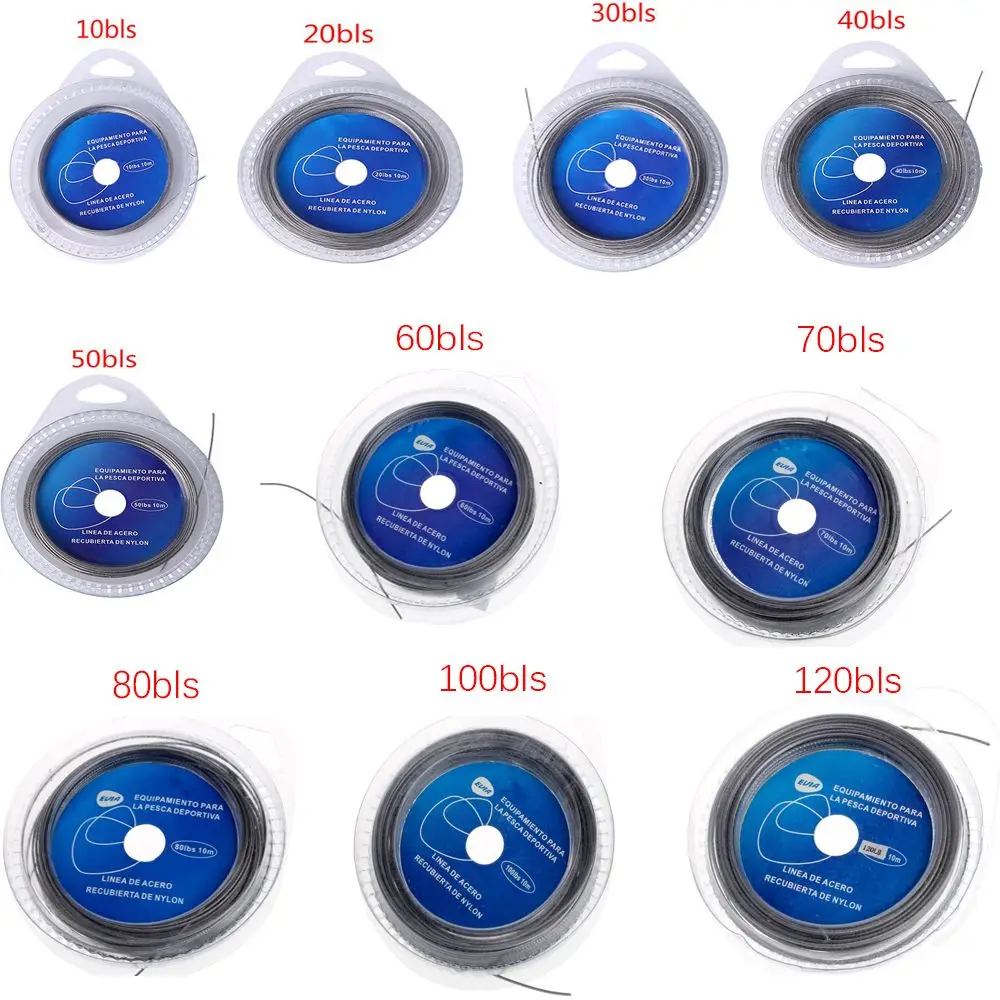 1 шт. прочная рыболовная стальная проволочная леска 10 м 7 нитей Плетеный лидер прочный кабель морская леска для удочки стальная проволока