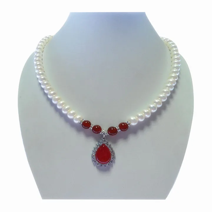 

Eternal wedding Women Gift word 925 Sterling silver real 8-9mm natural pearl stone Pendant Necklace, authentic send mom special