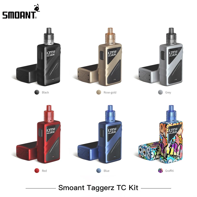 

Original Electronic Cigarettes Smoant Taggerz Kit Dual Battery 200w Box Mod Kit with 0.2ohm Taggerz Disposable Tank Vaporizer