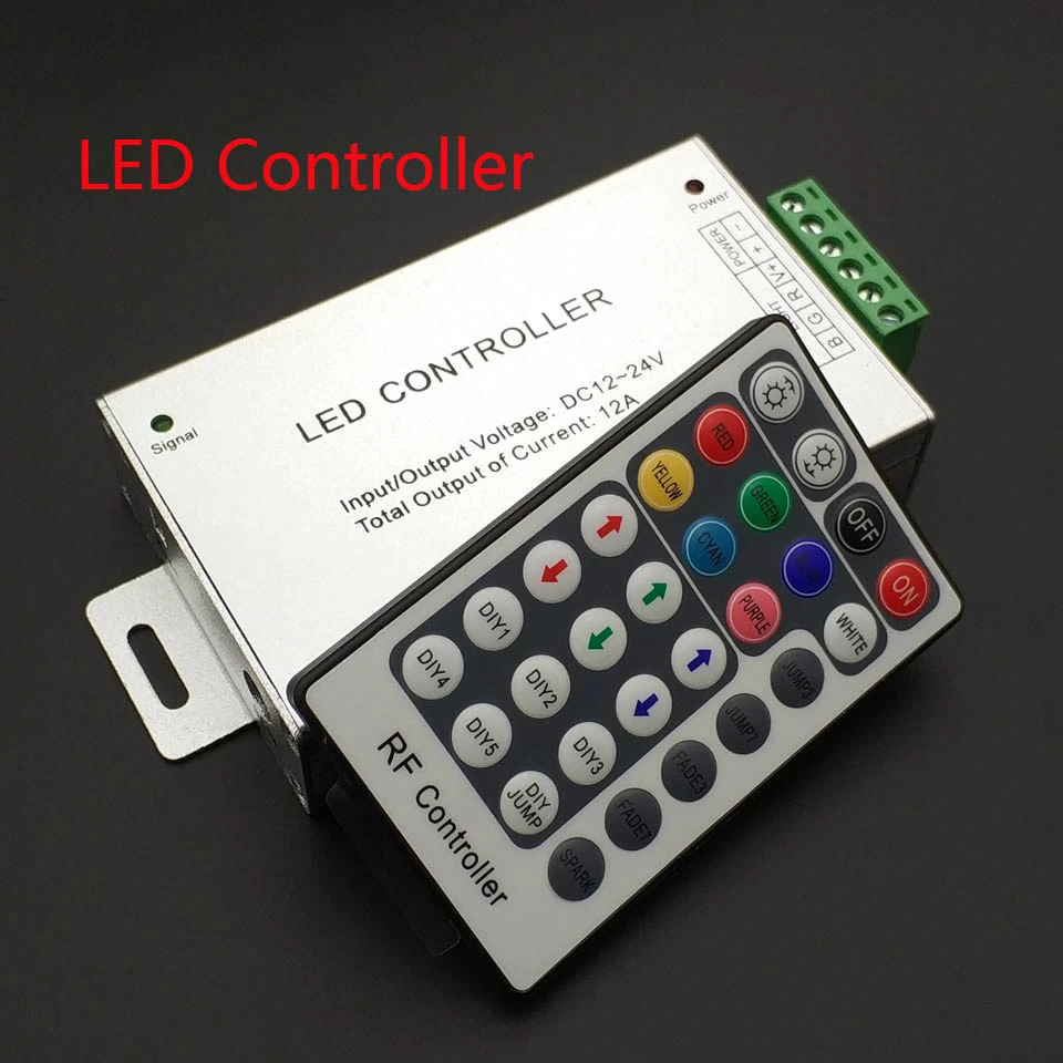 Светодиодный контроллер аксессуары для освещения rgb контроллер RF беспроводной пульт дистанционного управления 28 клавиш 12-24 В 3 канала светодиодный контроллер для RGB светодиодный