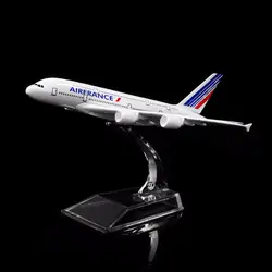 1:400 16 см Франция авиакомпаний A380 металлическая модель самолета офиса декоративная игрушка подарок идеи