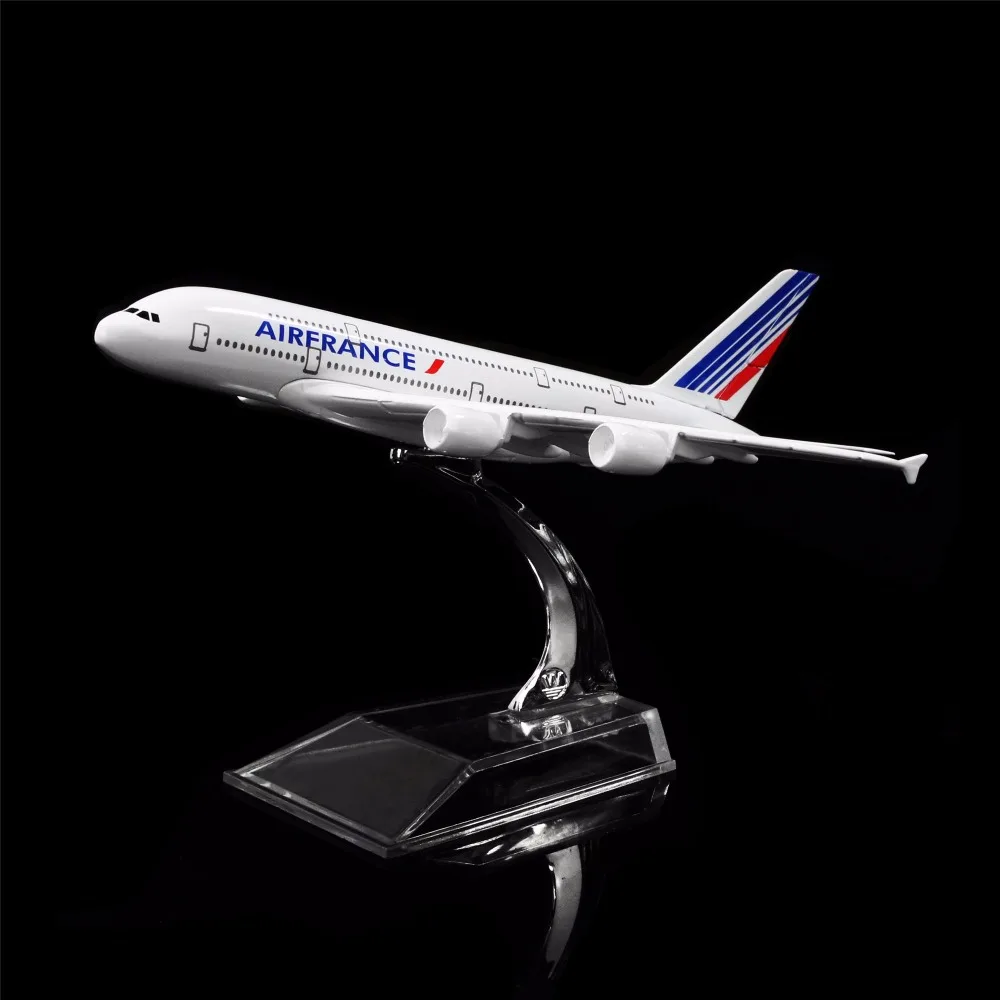 1: 400 16 см Франция Airlines A380 металлическая модель самолета украшение офиса игрушка