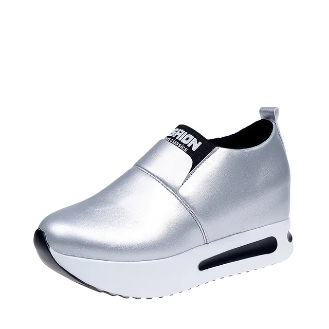 

Women Creepers Shoes sneakers Increasing Height dropshipping Slip On Moccasins Platform Wedge Heel Footwear trainers shoes
