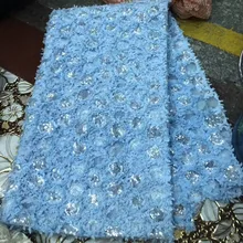 Африканская кружевная ткань высокое качество кружева с бисером Мода французский Тюль кружевная ткань для вечерних платьев JRN46