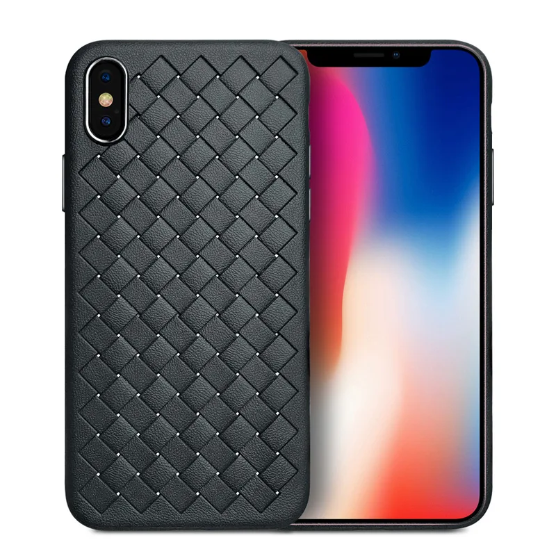 

BOOMBOOS Grid silicone soft case for iphone X Ultra thin slim protective light weave for iphonex anti fingerprint non-slippery