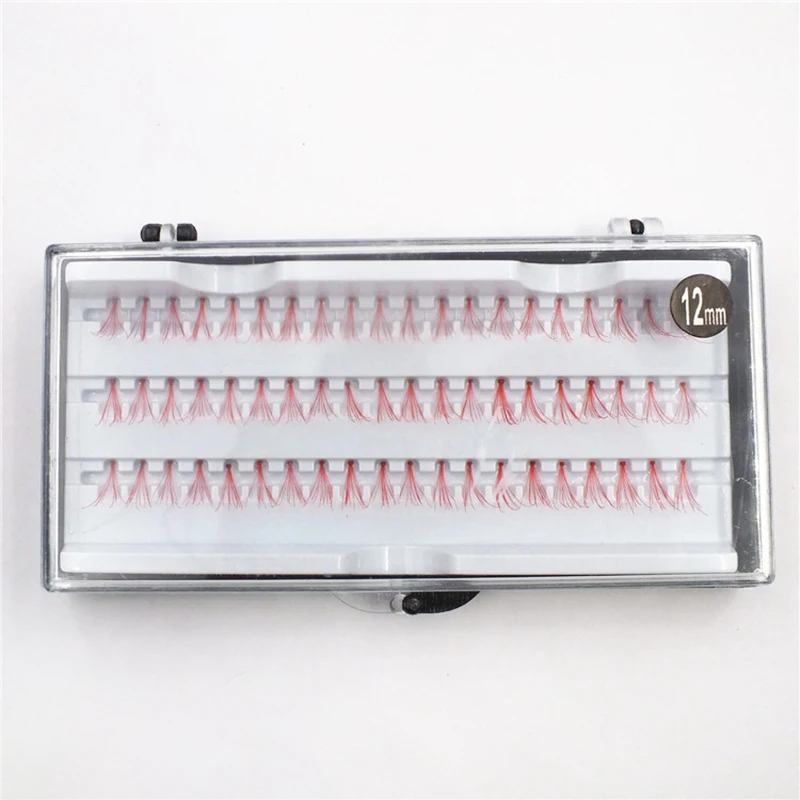 

Red Purple Blue Color Individual Cluster Eyelashes 60PCS 0.07C 5P Coloful Lashes Natural Soft Eyelash Extension Makeup Tools
