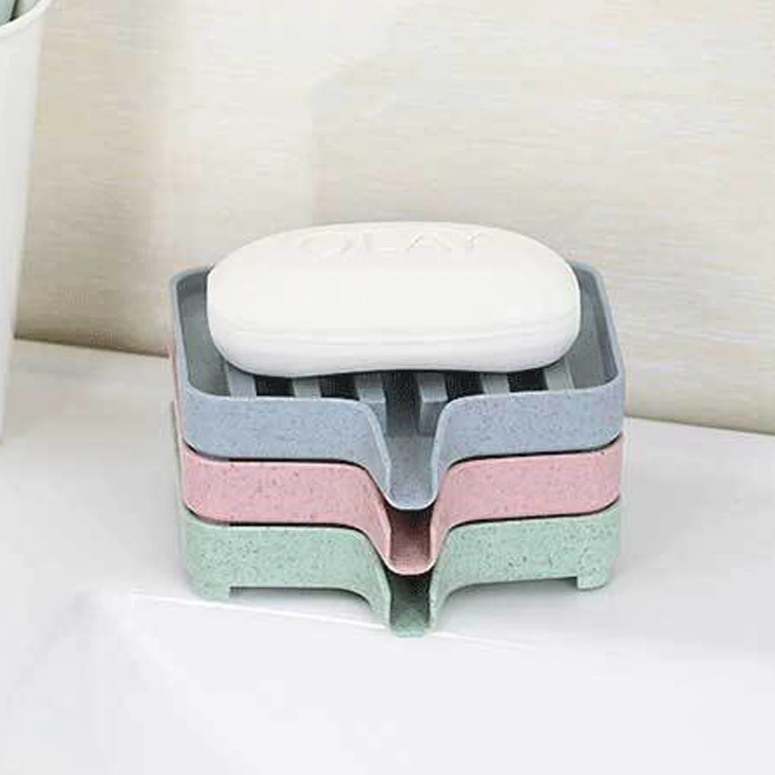 1pc Colorful Bathroom Flexible Silicone Soap Dishes Soap Case Holder ...