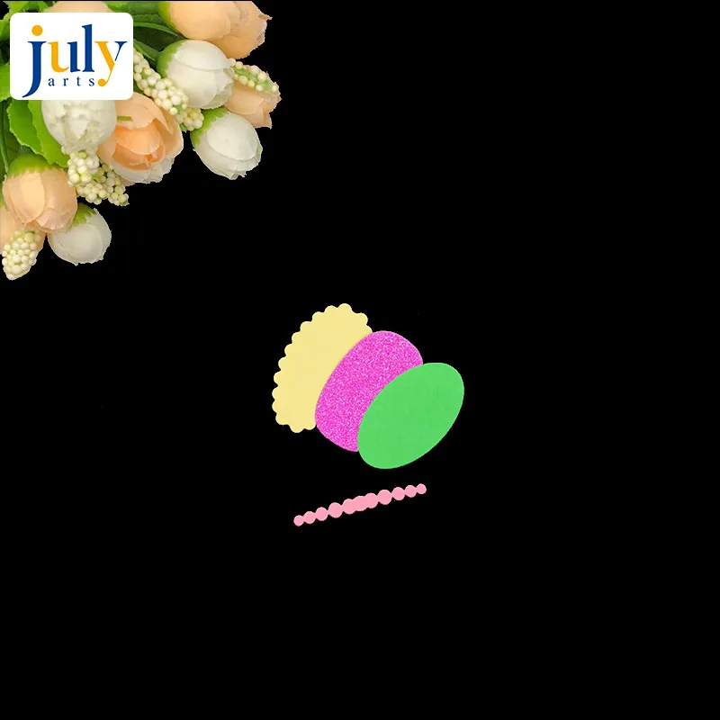 Металлические режущие штампы Julyarts с волнистыми эллипсами для рукоделия