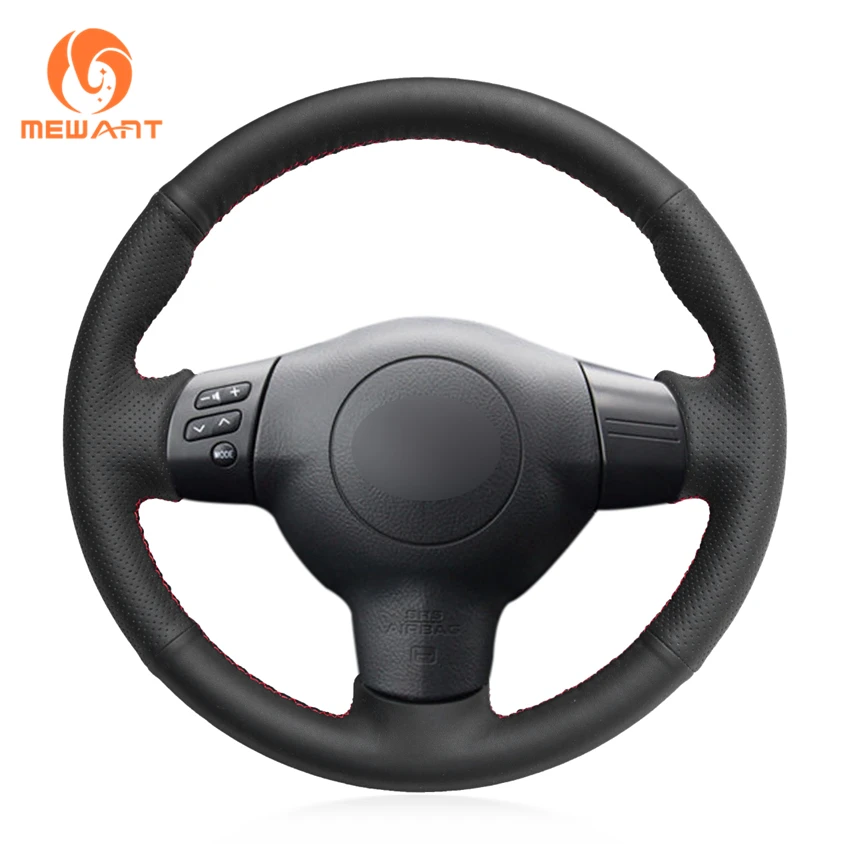 Чехол на руль MEWANT из черной искусственной кожи для Toyota Corolla 2004 2006 Caldina 2002 2007 RAV4 (US)
