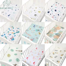 Хлопок, простыня для детской кроватки, мягкий дышащий матрас для детской кровати, чехол с мультяшным принтом, постельные принадлежности для новорожденных, размер 130*70 см