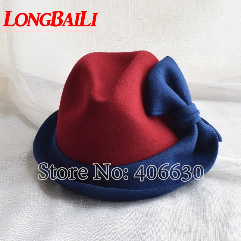 Женская фетровая шляпа в стиле пэчворк из 100% шерсти|felt fedora hats|wool felt hatfedora hat |