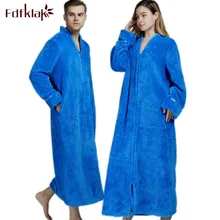Fdfklak, утолщенный зимний халат, женский халат с длинным рукавом, фланелевый теплый халат, парная Пижама, халат, женский длинный халат, домашняя одежда