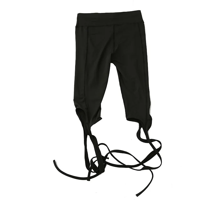 TCJULY Новый Criss Cross Tie Up Леггинсы Капри для спортивные штаны с высокой талией Flex брюки для фитнеса штаны, Леггинсы Стретч Для женщин