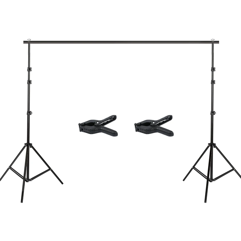 

Photo Studio 2.6m*3m Adjustable Background Support Stand Photo Backdrop Crossbar Kit Photography Equipment