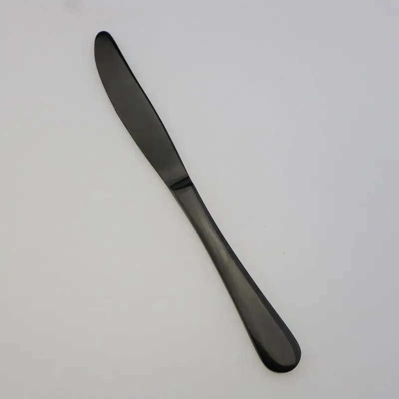 Black Stainless Steel Cutlery Set Teaspoon Dinner Fork Knife Western Tableware Dinnerware Kitchen Tools