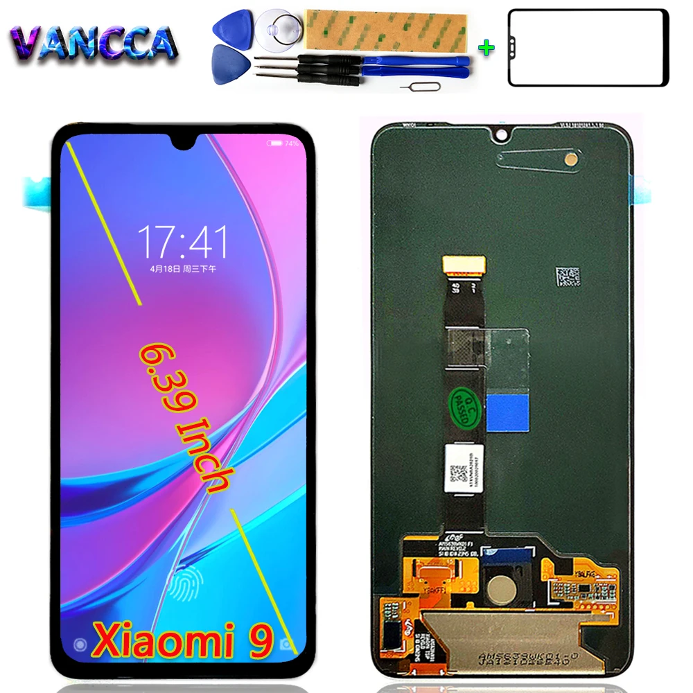 Vancca 6,39 дюймов ЖК-дисплей для Xiaomi Mi 9 сенсорный экран Xiaomi Mi 9 1080*2340 дигитайзер сборка закаленное стекло и инструменты