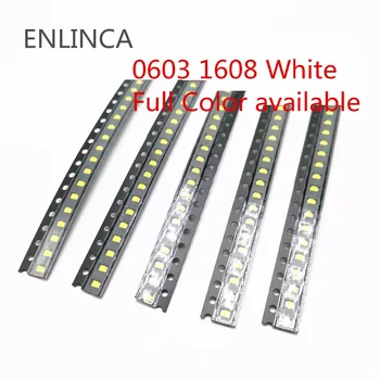 

100pcs 0603 1608 SMD LED Chip 2-3V Blue Red White Green Yellow pink Purple UV orange Light Emitting Diode SMT Light-Emitting