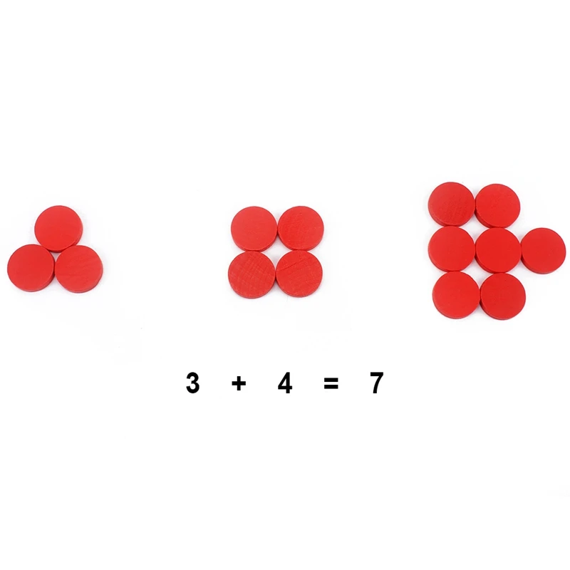 Montessori Materials Kids Wood Toys 55Pcs Red Counters Learning Mathematics Wooden Chips Baby Toy Preschool Brinquedos Juguets Montessori Materials Kids Wood Toys 55Pcs Red Counters Learning Mathematics Wooden Chips Baby Toy Preschool Brinquedos Juguets