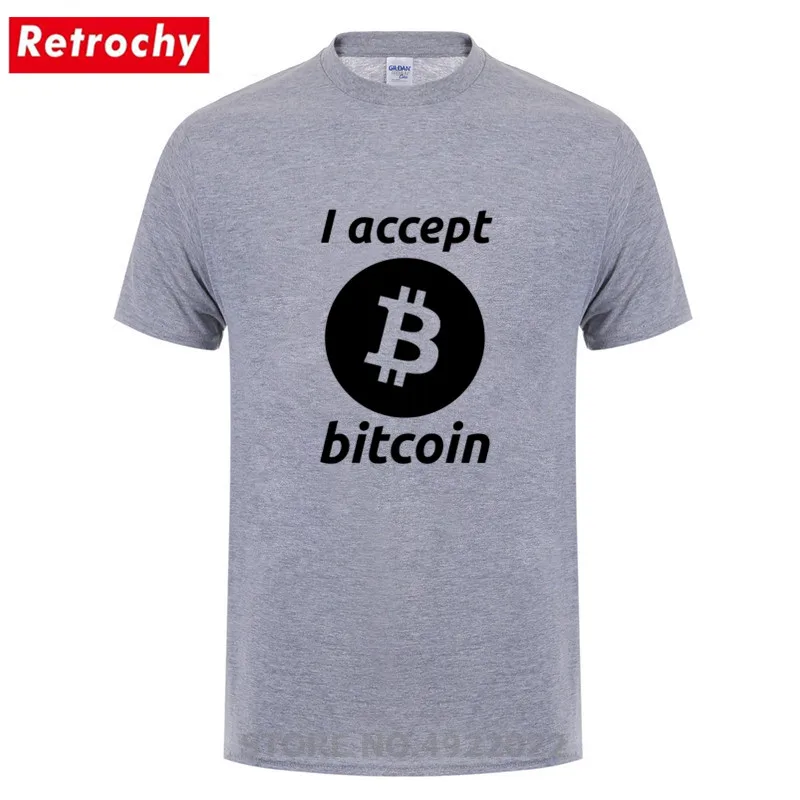 Cryptocurrency Bitcoin T-Shirt Men's Creative Design I accept bitcoin Tshirt Ripple Peercoin Qura Factom T Shirt HipHop Top Tees