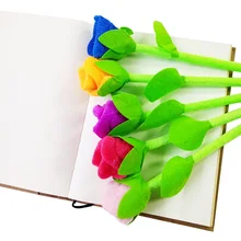 24 pçs/lote Originais Do Casamento Favores Do Partido Decoração pano Simulação Rose forma caneta esferográfica Para Loja de Venda QUENTE Presentes encantadores(China)