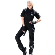 Военные фанаты Камуфляжный принт с коротким рукавом наборы армейский зеленый черный лоскутные футболки и брюки солдатские военные тактические уличные костюмы